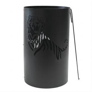 37*60cm fire basket,with tiger design, stick grid and metal poker