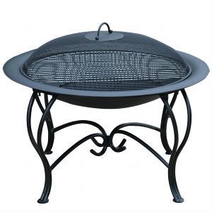 29inch outdoor charcoal steel fire pits with BBQ grill