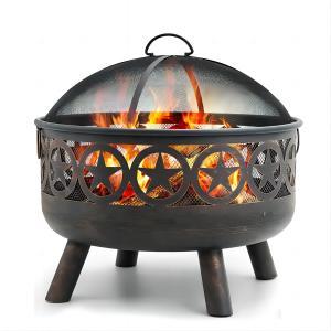 22inch star design outdoor wood burning fire pit 