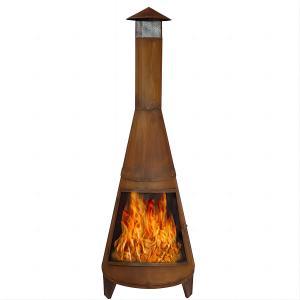 145cm H garden fireplace steel chimineas  - rusty color