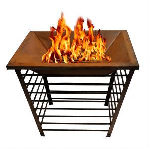 70cm rusty color outdoor wood burning fire pit 