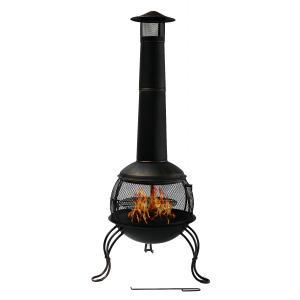 169cm H garden wood burning steel chimineas