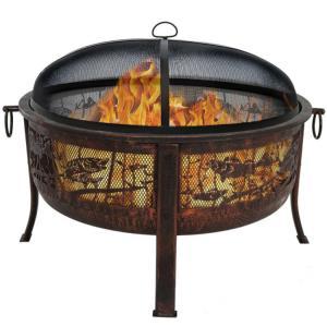 34inch outdoor wood burning fire pit