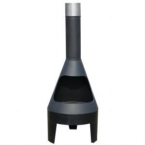 128cm H outdoor steel firepalce with flue 