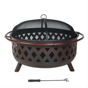 36inch outdoor wood burning fire pit - red