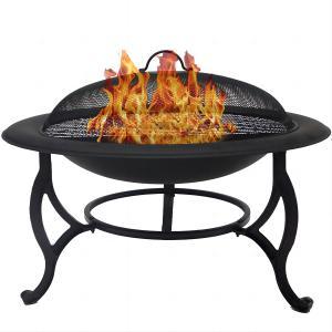 29inch wood burning fire pit with cast iron leg