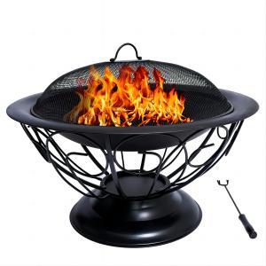 29inch wood burning fire pit with mesh cover