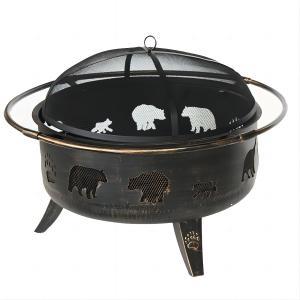 30inch bear outdoor wood burning fire pit