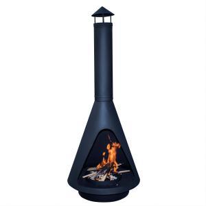 173cm H outdoor steel fireplace with flue