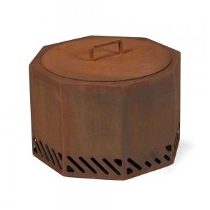  1.5mm steel fire pit with ash pan, with poker 