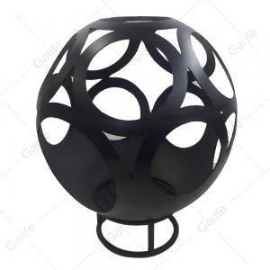  3mm thickness Sphere steel fire pit with CIRCLE design, stick grate and poker