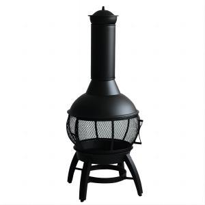  56x135cm steel chimeneas，mesh door, with log grate，poker