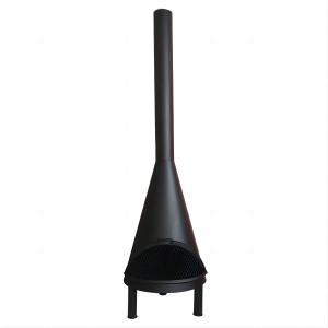 45x160cm steel chimeneas，mesh door with log grate，poker