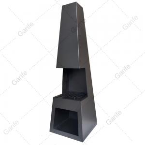 45x150cm 1.5mm steel chimeneas，with mesh door, log grate，poker