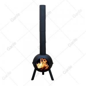  44x145m steel chimeneas，with mesh door, log grate, poker